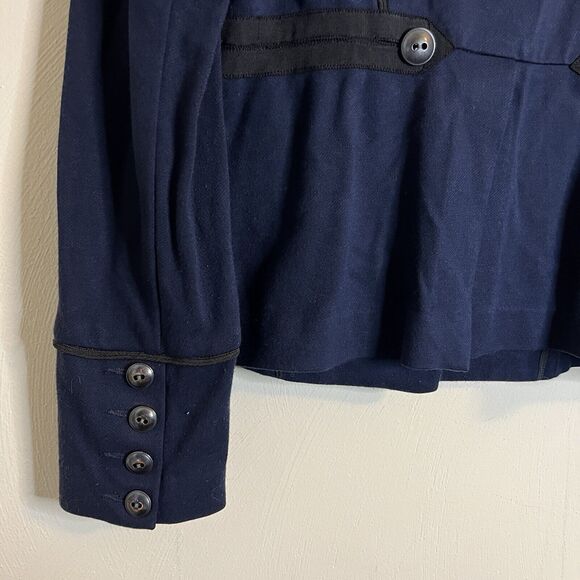 CAbi In The Band 3375 Military Button Jacket Size Medium Navy Blue Black Pockets - Picture 7 of 9